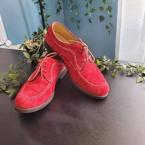HUSH PUPPIES , Size 8, Dark Red Suede Shoes
